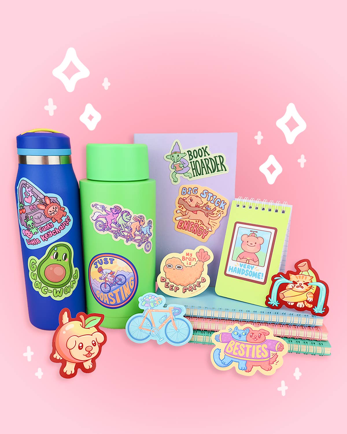 Biking Turtle Vinyl Sticker