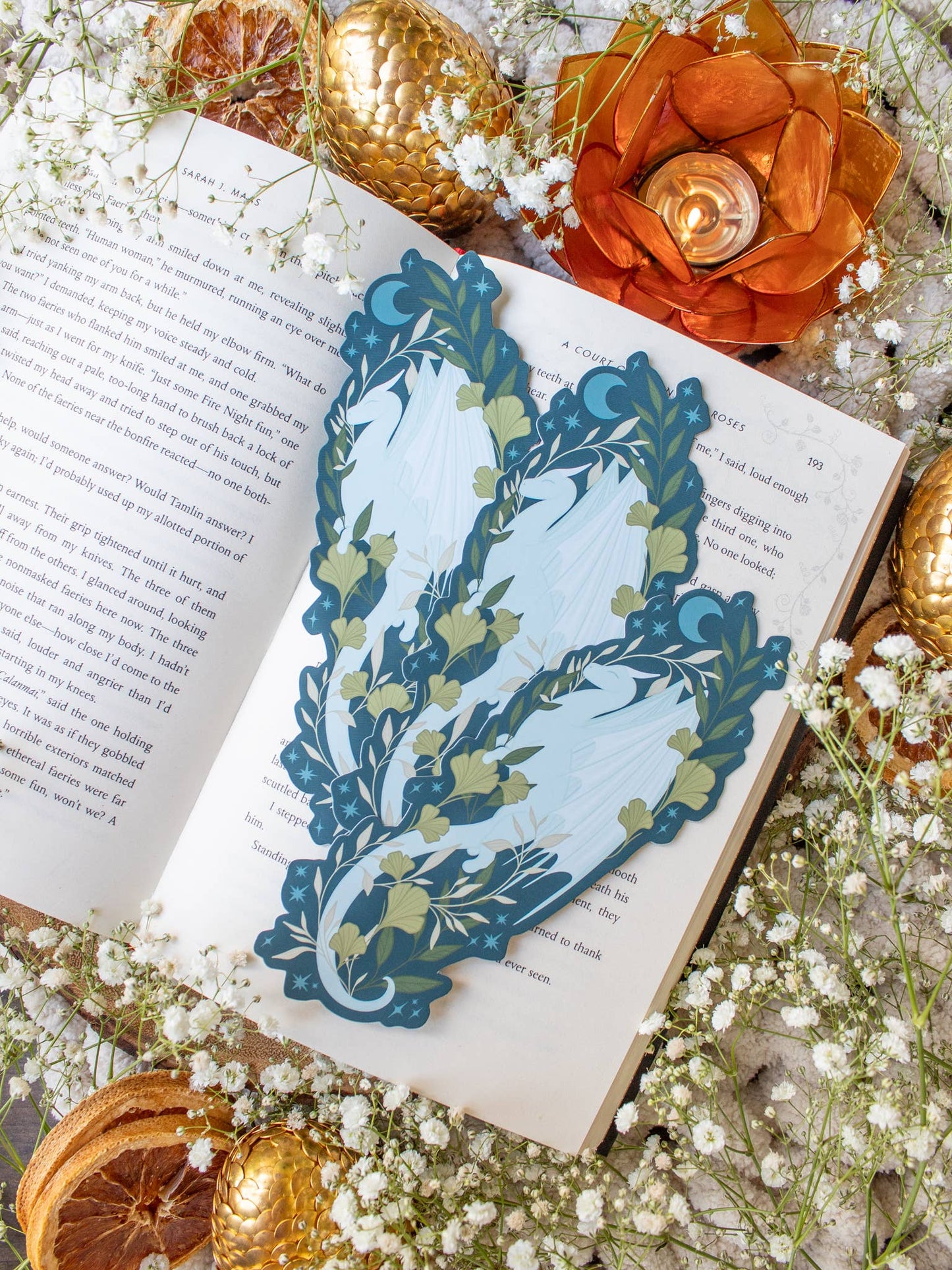 Moonlight Dragon Fantasy Bookmark