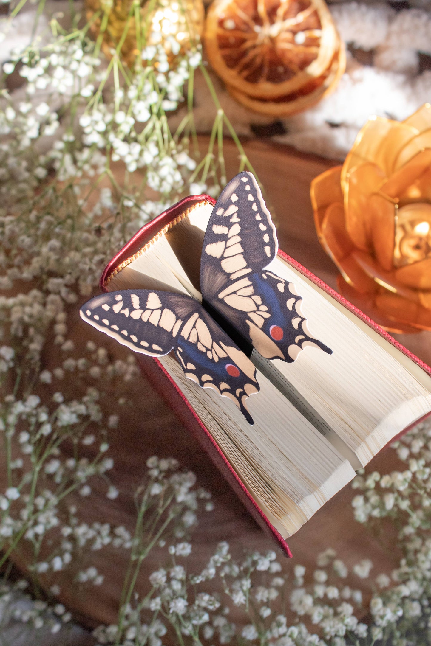 3D Swallowtail Butterfly Wings Bookmark | Soft Touch
