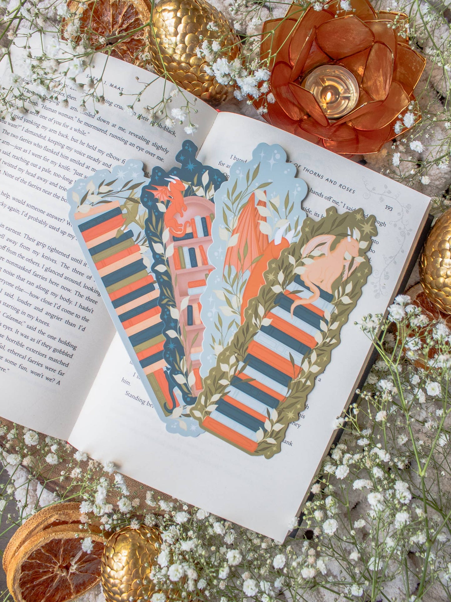 Bookstack Little Book Dragon Fantasy Bookmark