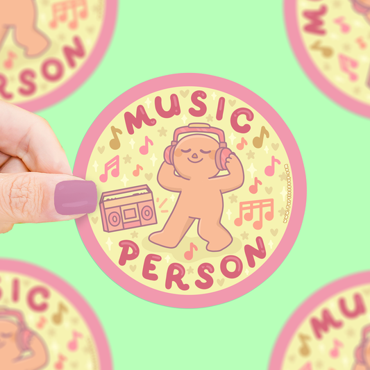 Music Person Vinyl Sticker