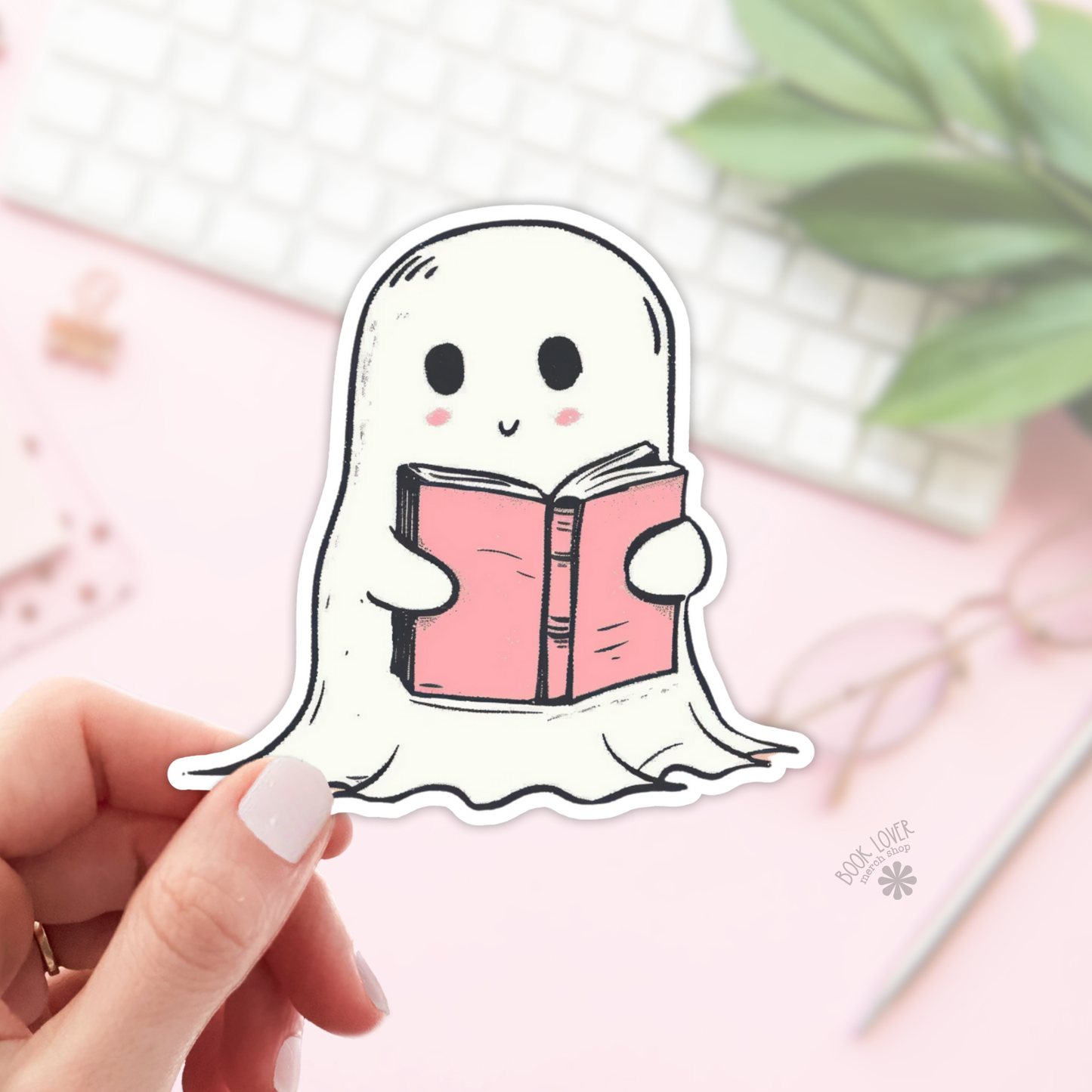 Ghost Reading Book Stickers / Bookish Stickers / Book Lover : Matte Stickers 3''
