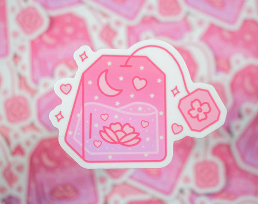 Tea Bag Sticker: Hearts