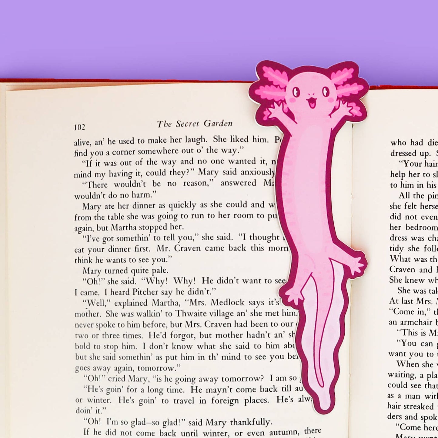 Wiggly Axolotl Long Bookmark