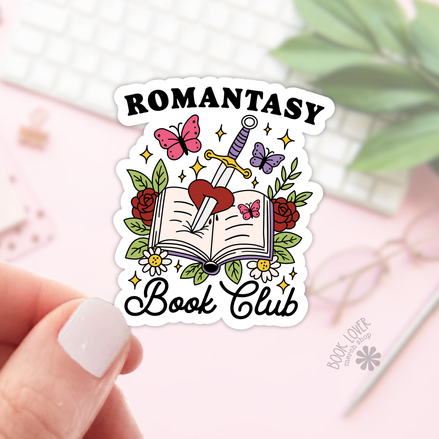 Romantasy Book Club Stickers  / Bookish Merch, Book Lover: Matte 3''