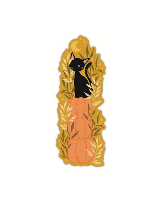 Pumpkin Kitty Fall Autumn Die-Cut Bookmark