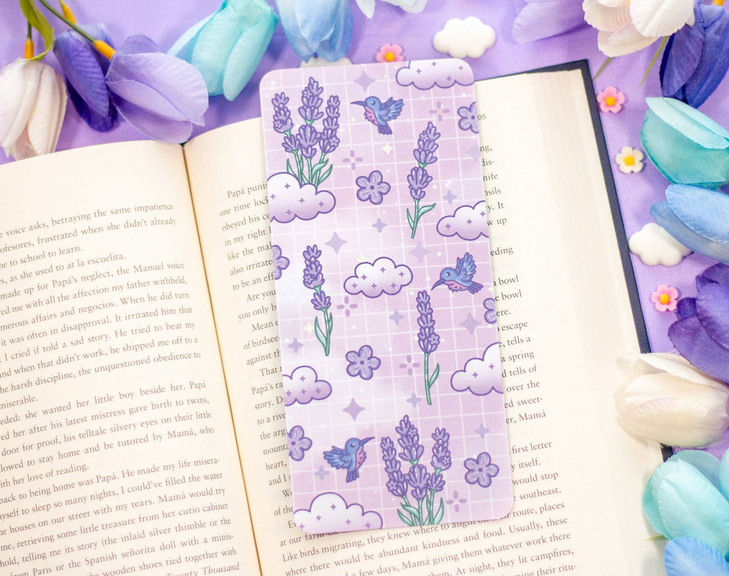 Lavender Dreams Reading Log Bookmark