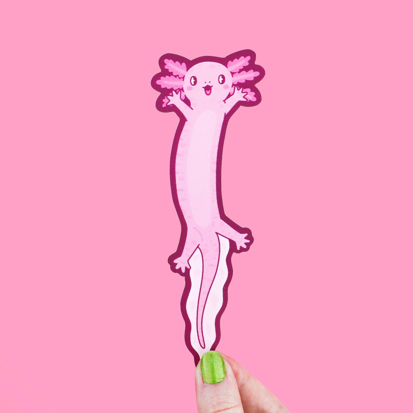 Wiggly Axolotl Long Bookmark