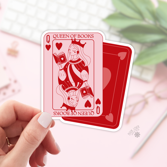 Queen Of Books Stickers / Bookish Stickers / Book Lover Gift: 3''
