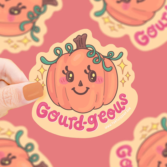 Gourd-geous Pumpkin Vinyl Sticker