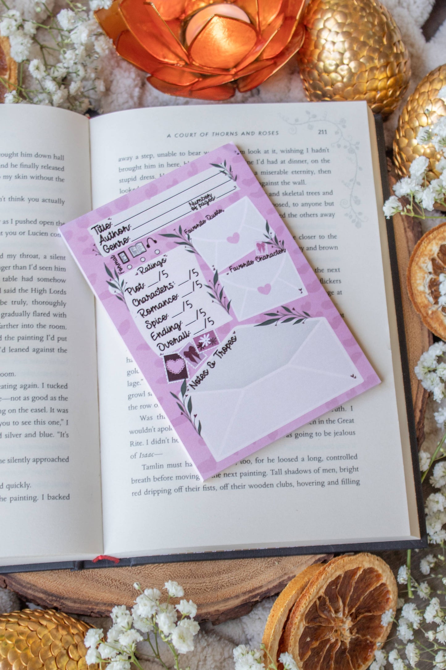 4x6 Book Review Post-it Notepad | Love Letters