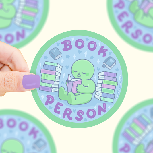 Book Person Vinyl Sticker