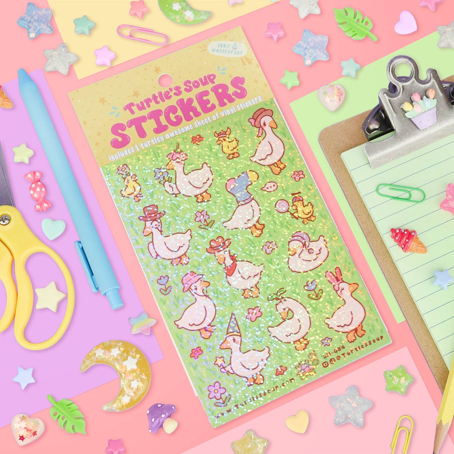 Ducks with Hats Sticker Sheet