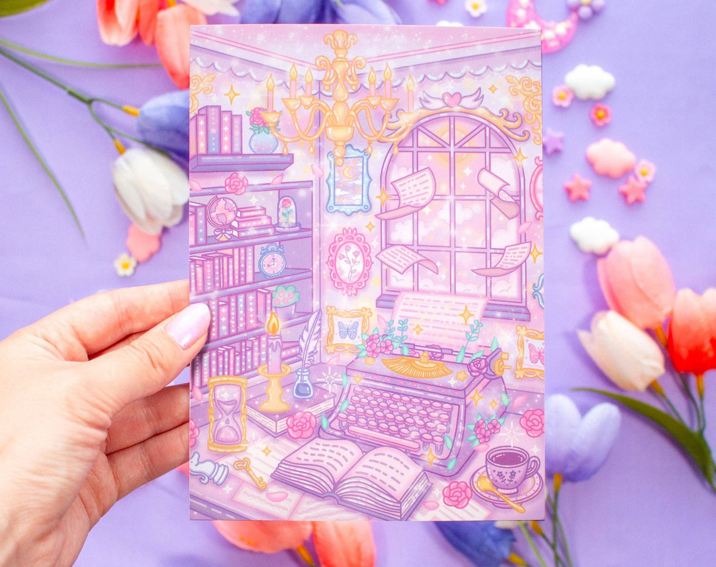 Pastel Academia Art Print