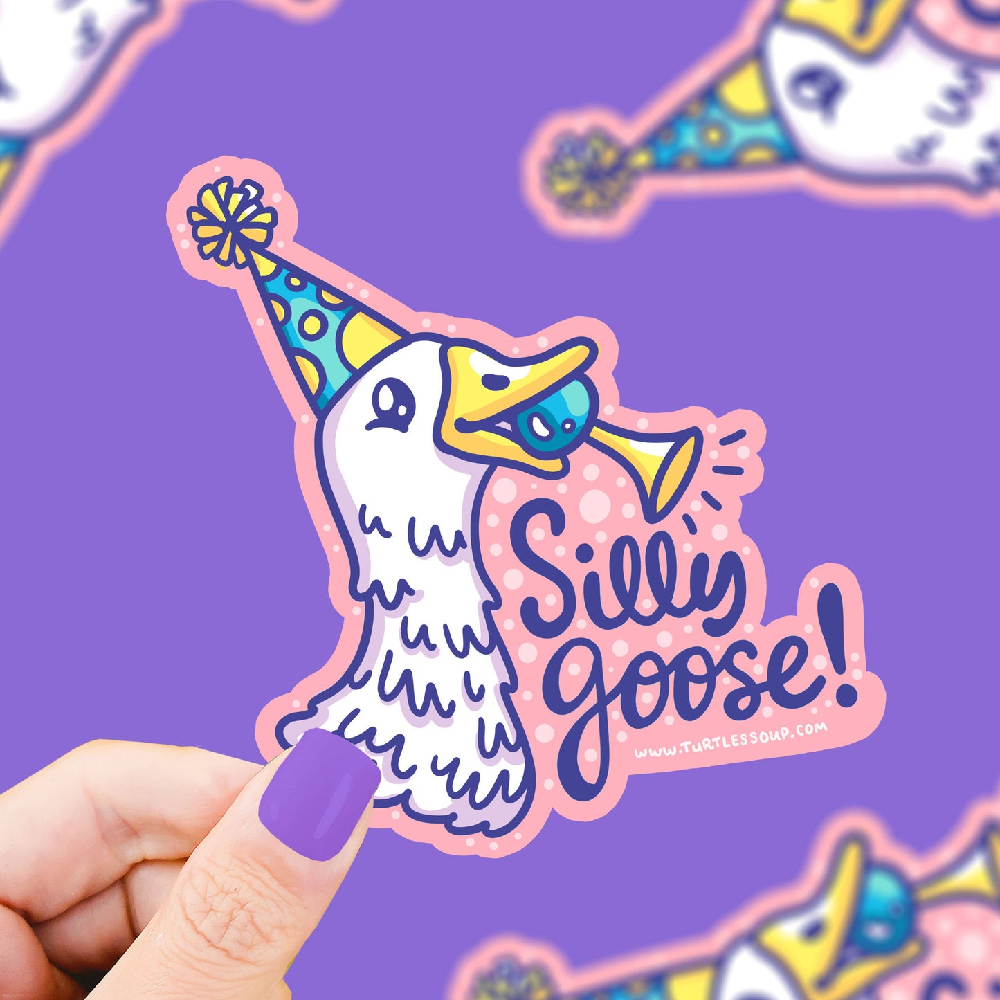 Silly Goose Party Clown Vinyl Sticker