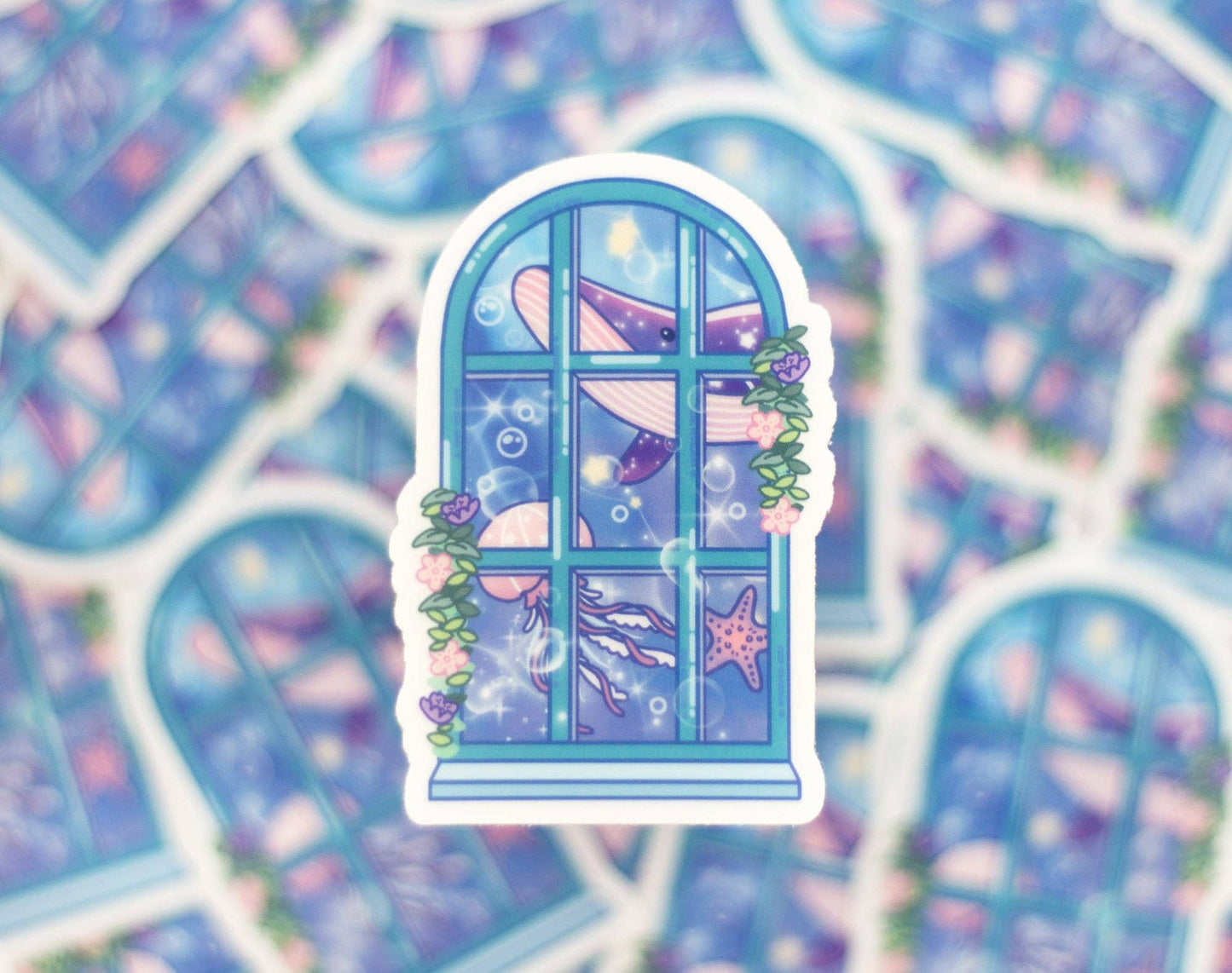 Ocean Window Clear Sticker