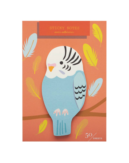 Budgie Die Cut Sticky Notes