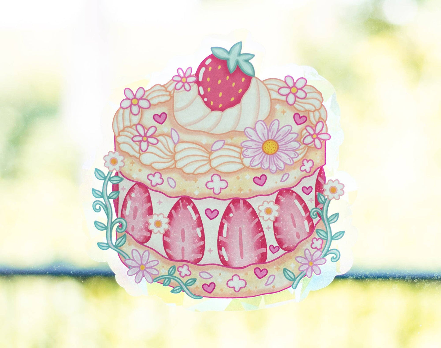 Strawberry Cake Suncatcher