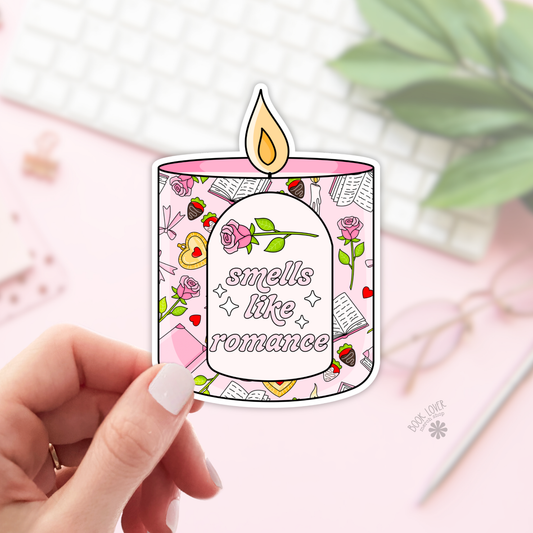 Smells Like Romance Candle Stickers / Bookish Stickers : 3''
