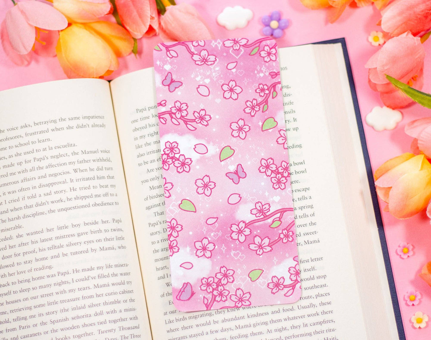 Sakura Reading Log Bookmark