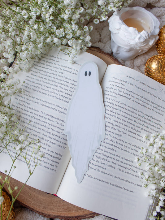 Spooky Halloween Ghost Die Cut Bookmark | Soft Touch