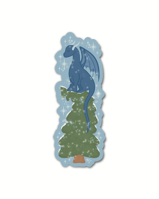 Winter Ice Dragon Die-Cut Bookmark