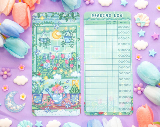 Botanical Bliss Reading Log Bookmark