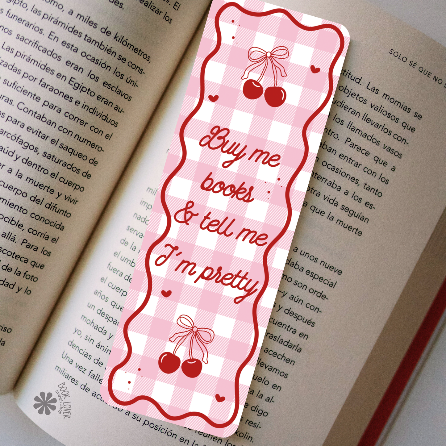 Buy Me Books And Tell Me Im Pretty Bookmark / Cherry Bookish