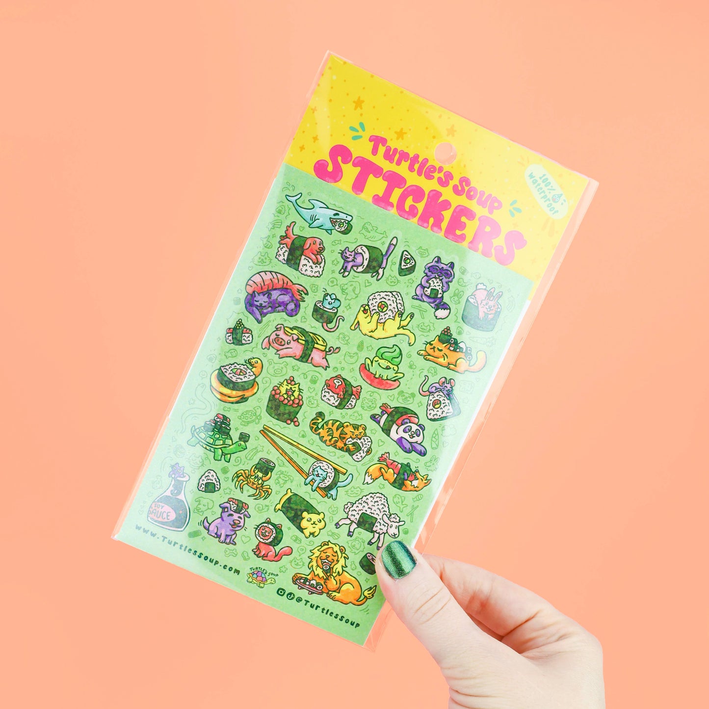 Sushi Animals Vinyl Sticker Sheet