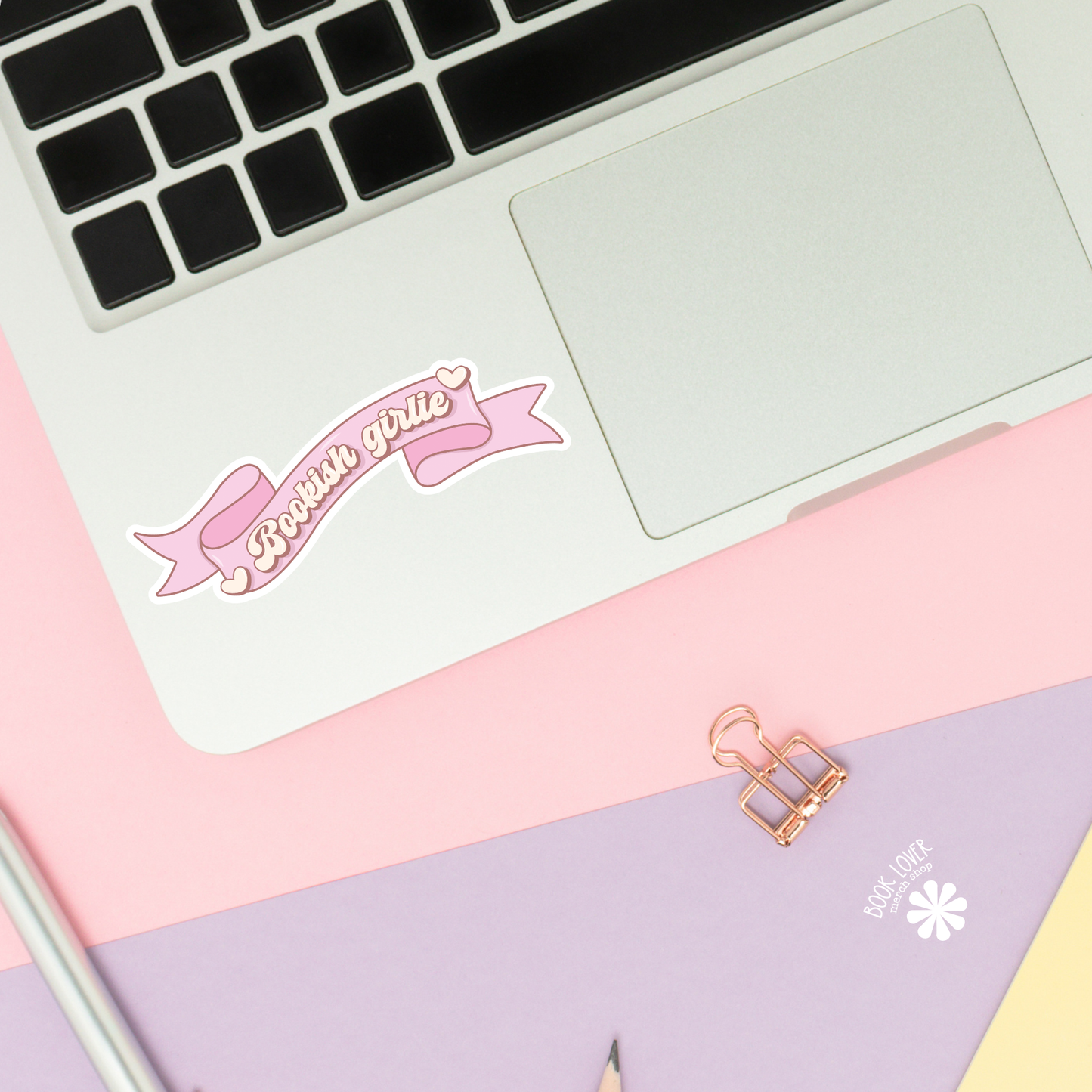 Bookish Girlie Banner Stickers / Bookish Stickers / Book: 3''