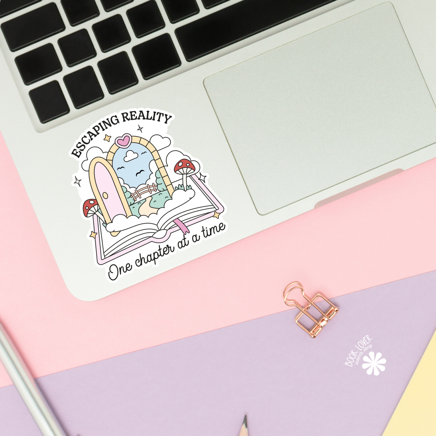 Escaping Reality One Chapter At A Time Stickers / Bookish: 3''