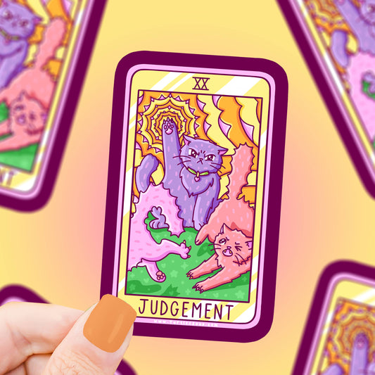 Judgement Kitty Tarot Card Vinyl Sticker