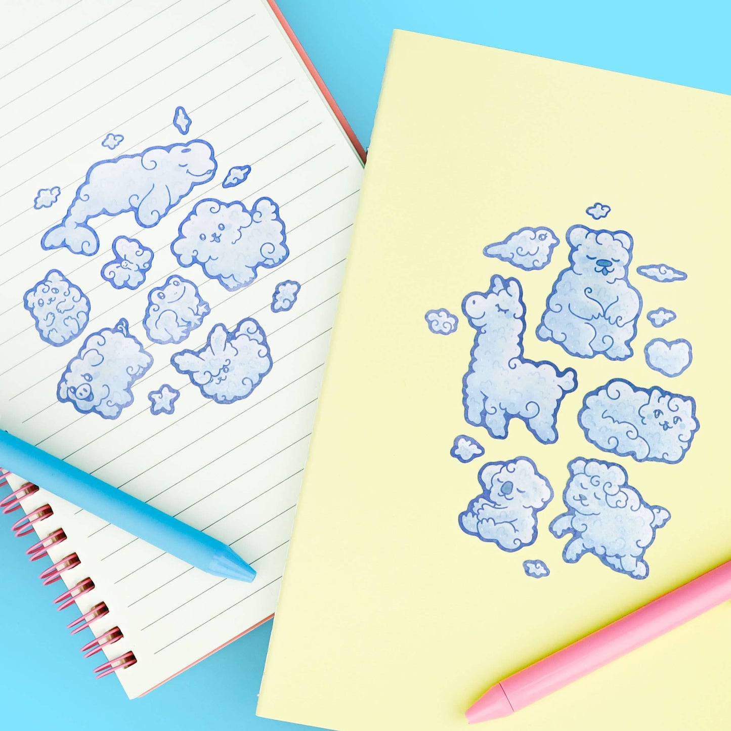 Animal Clouds Vinyl Sticker Sheet