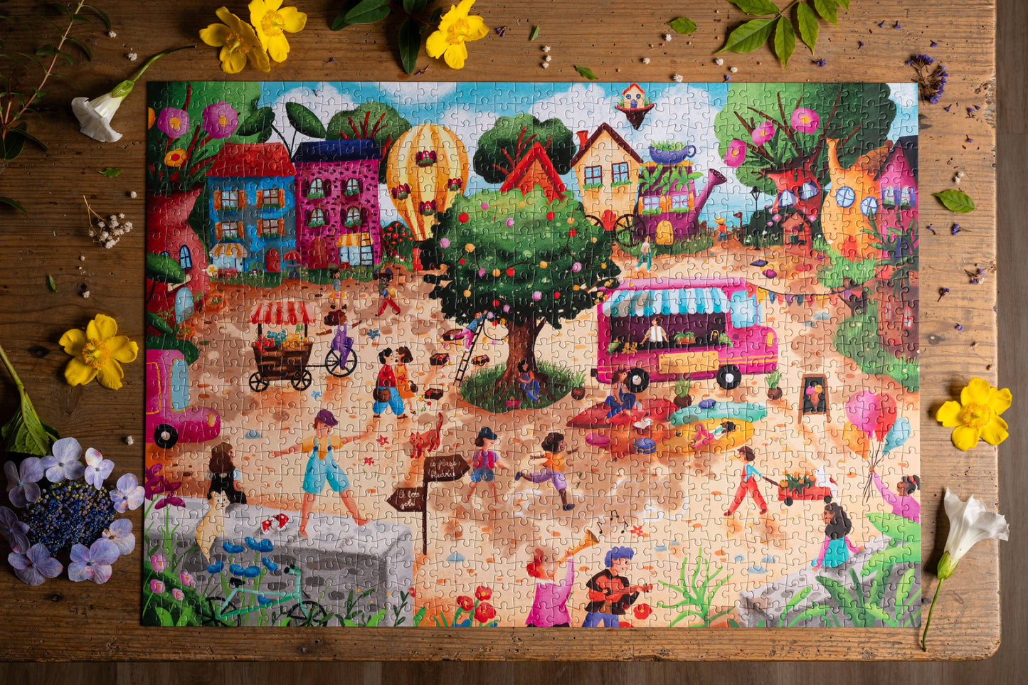 Flower Square Puzzle — Trevell — 1000 pieces