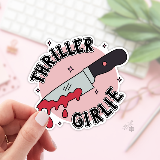 Thriller Girlie Stickers / Bookish Stickers / Book Lover: 3''