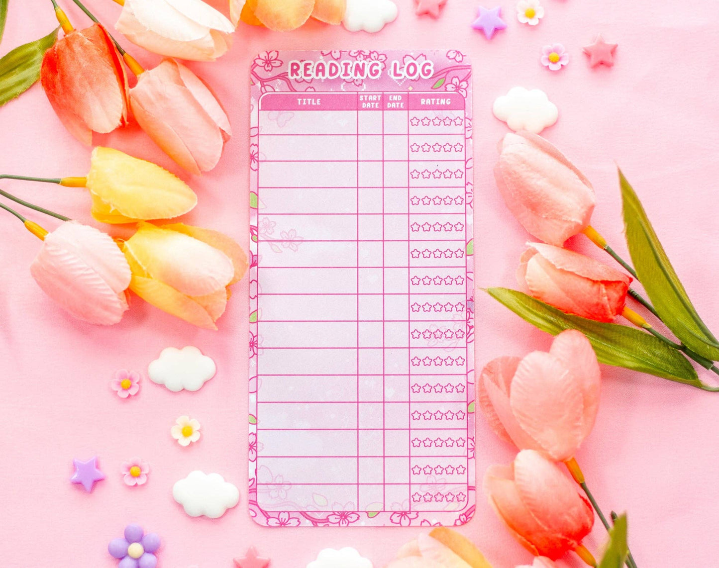 Sakura Reading Log Bookmark