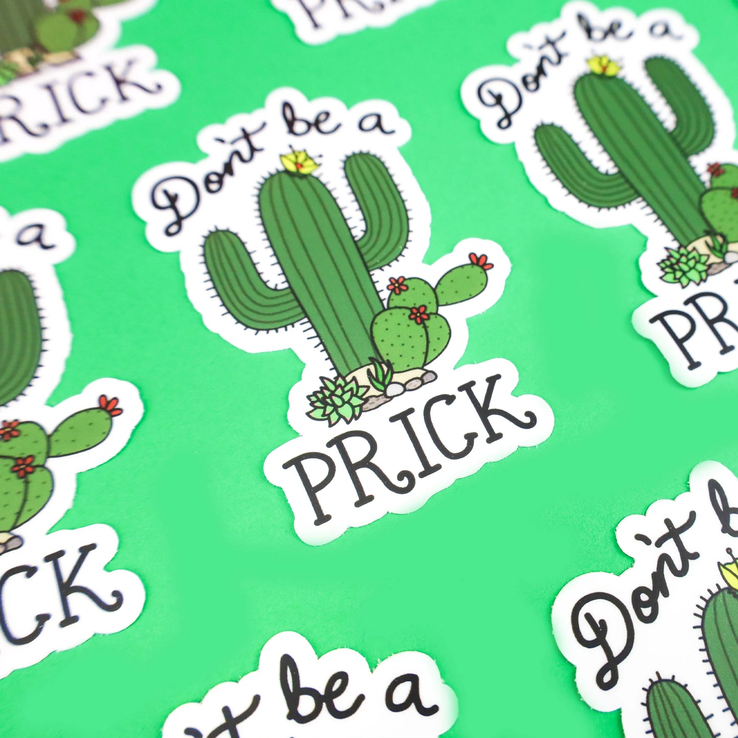 Don't Be A Prick Cactus Vinyl Sticker