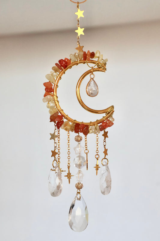 Crystal Sun Catcher - Gold - 005
