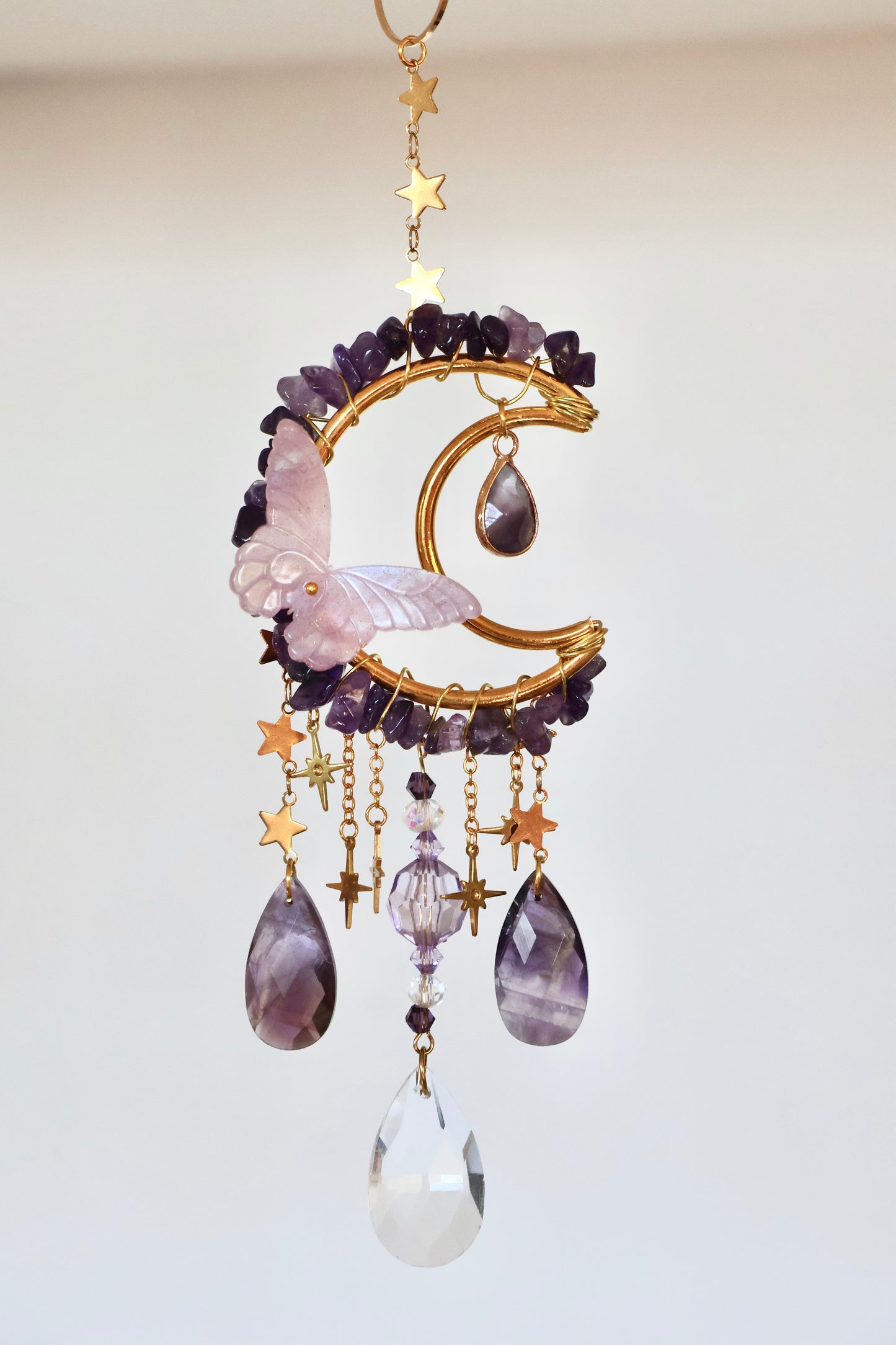 Crystal Sun Catcher - Gold - 007