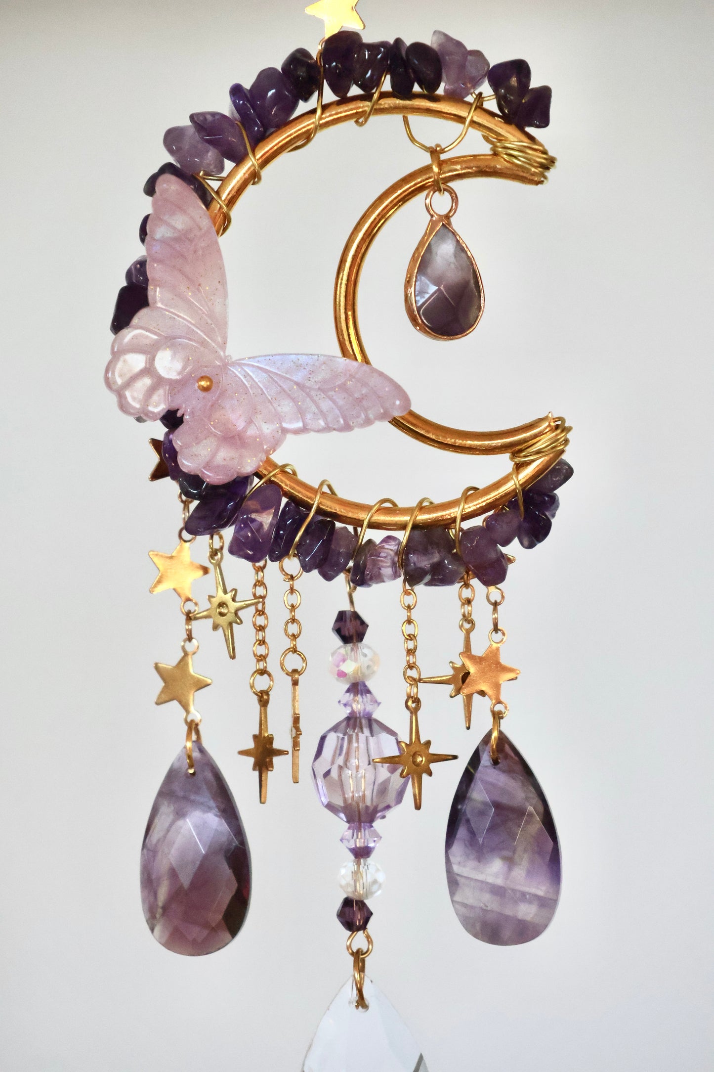 Crystal Sun Catcher - Gold - 007