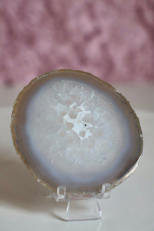 Agate Slice on stand 003