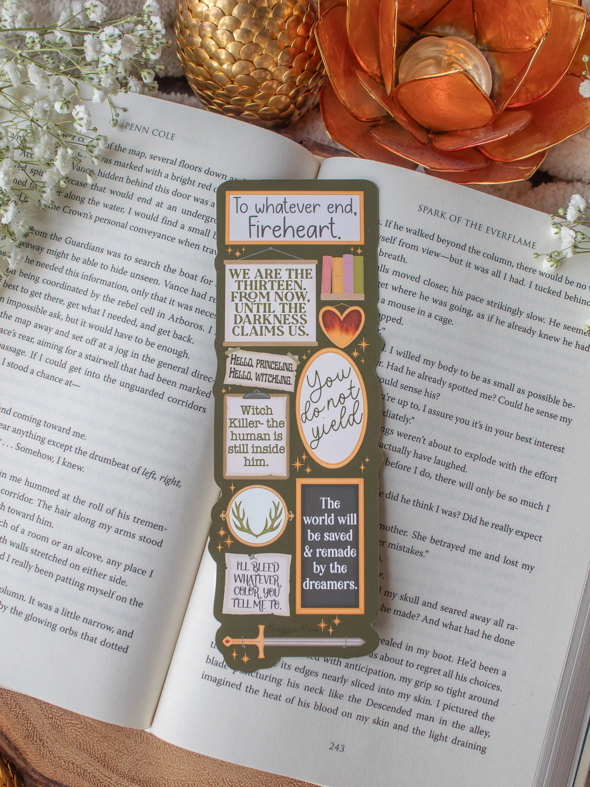 Throne of Glass Quote Wall Die-Cut Bookmark