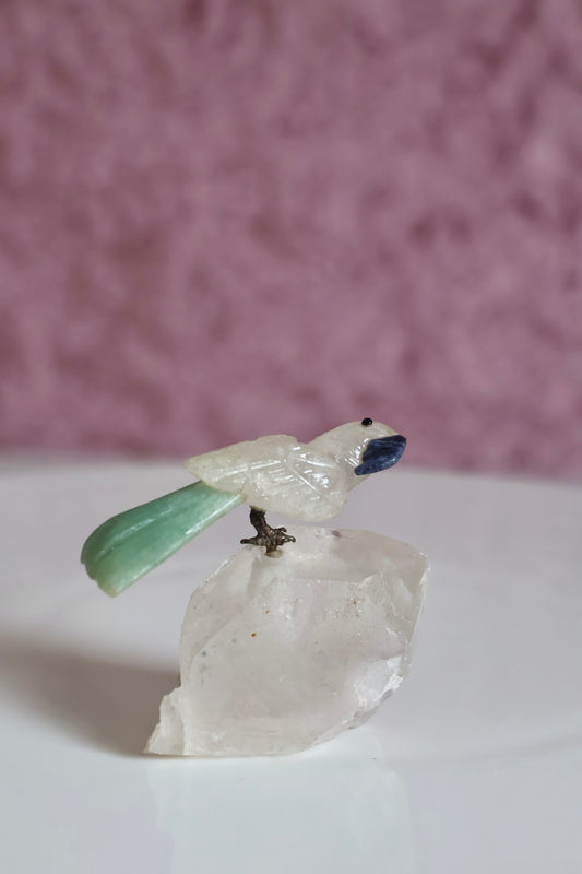 Clear Quartz Bird on Quartz