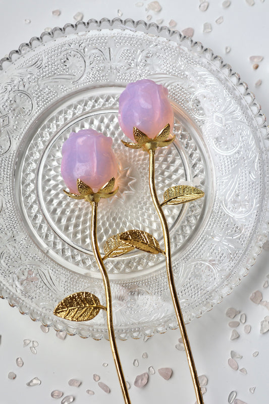 Pink Opalite Rose - Gold