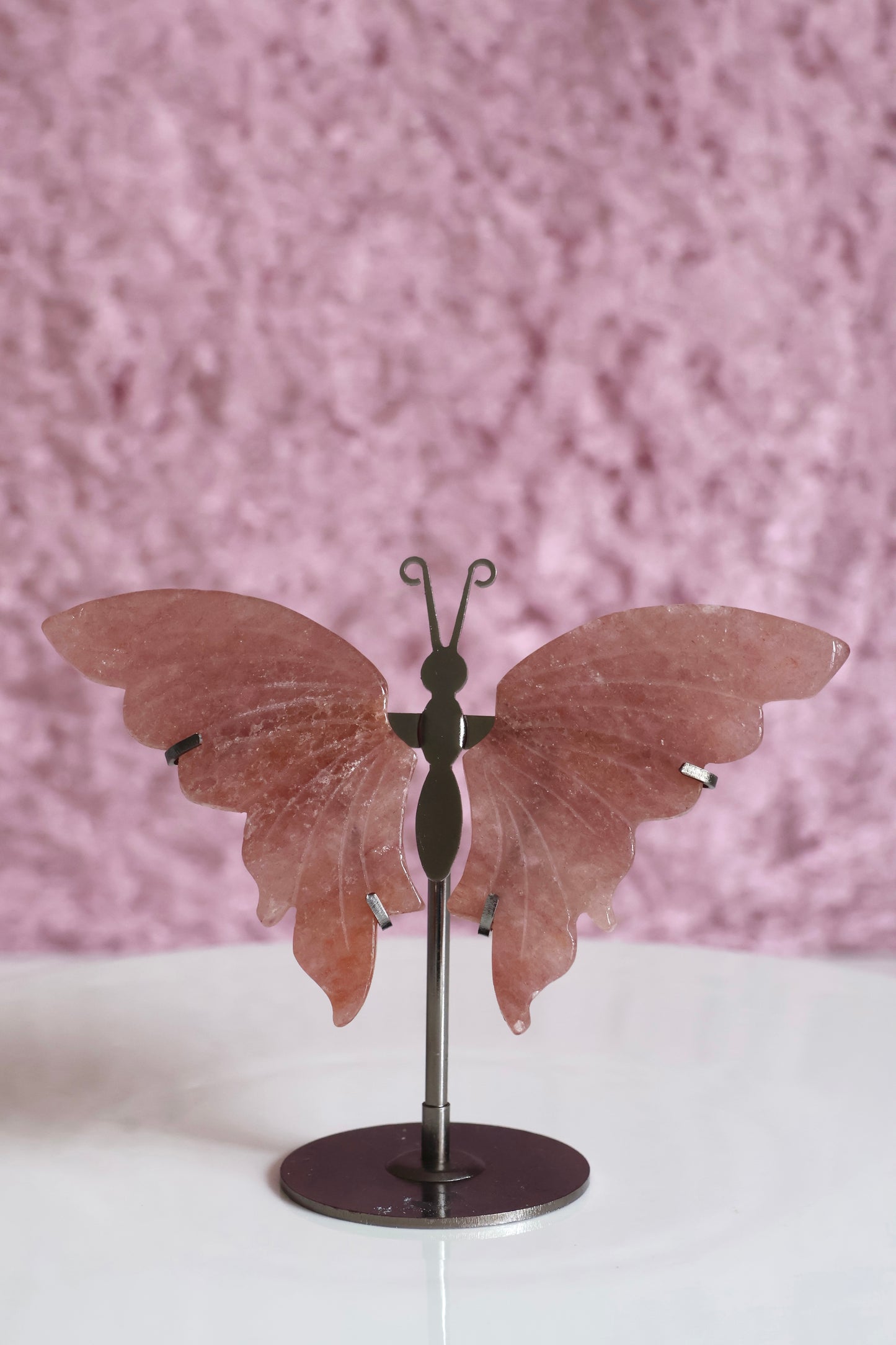 Butterfly Wings - Strawberry Quartz (Q)