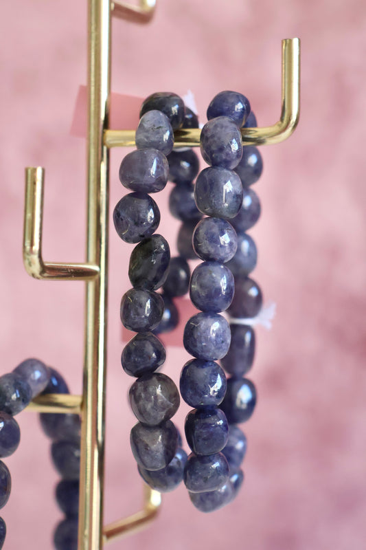 Iolite Bead Bracelet