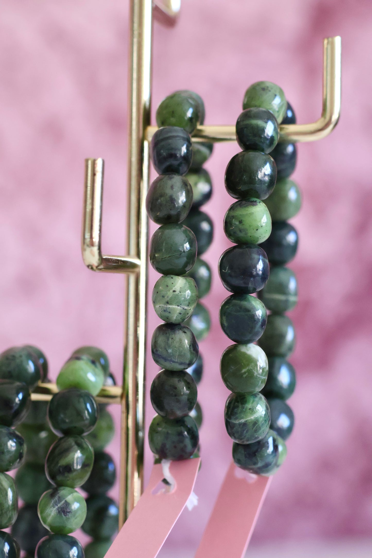 Nephrite Jade Bead Bracelet
