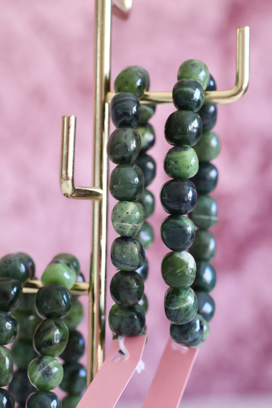 Nephrite Jade Bead Bracelet