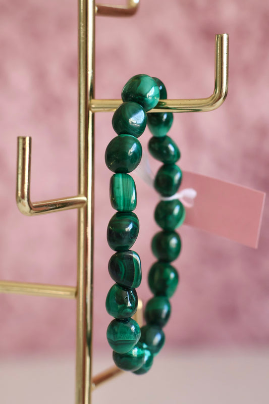 Malachite Bead Bracelet