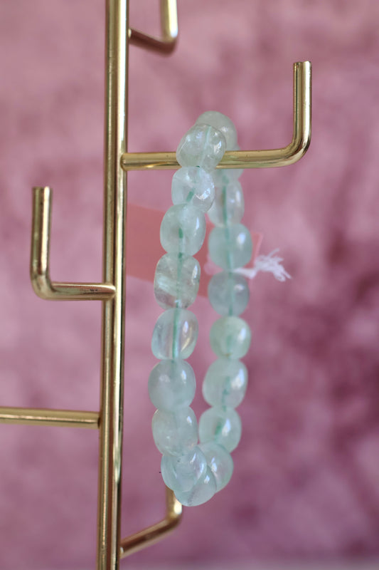 Green Fluorite Bead Bracelet